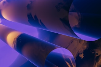 A close up of a blue and yellow object