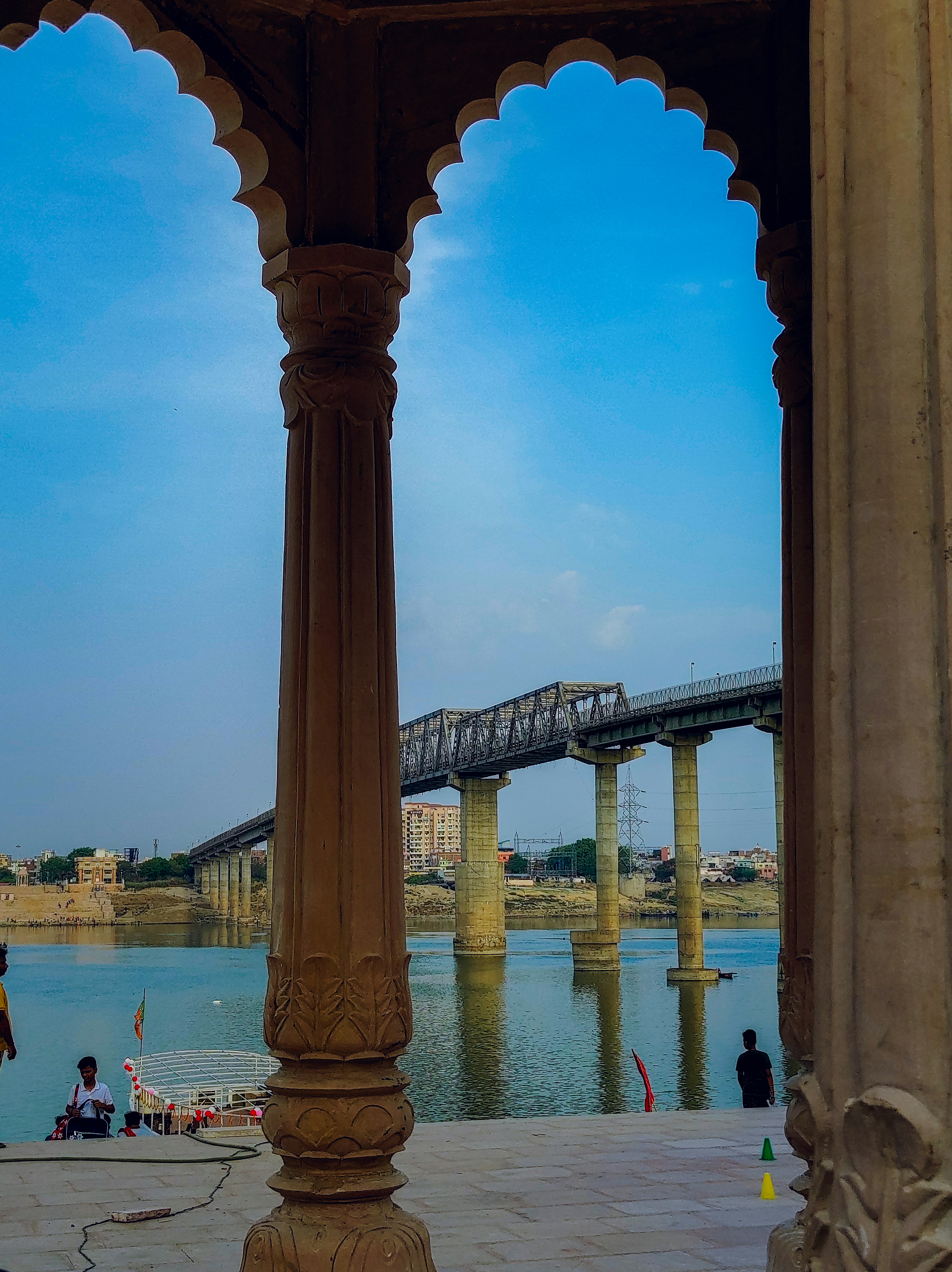 A view of a bridge over a body of water