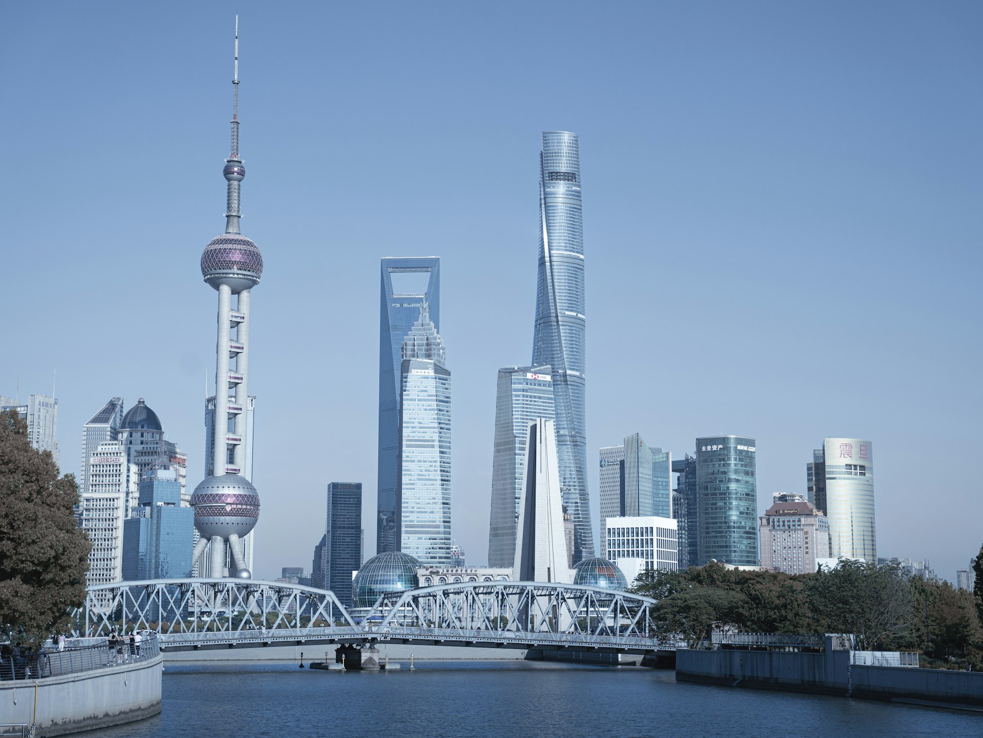 A view of a city from a river