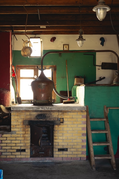 An old copper pot still