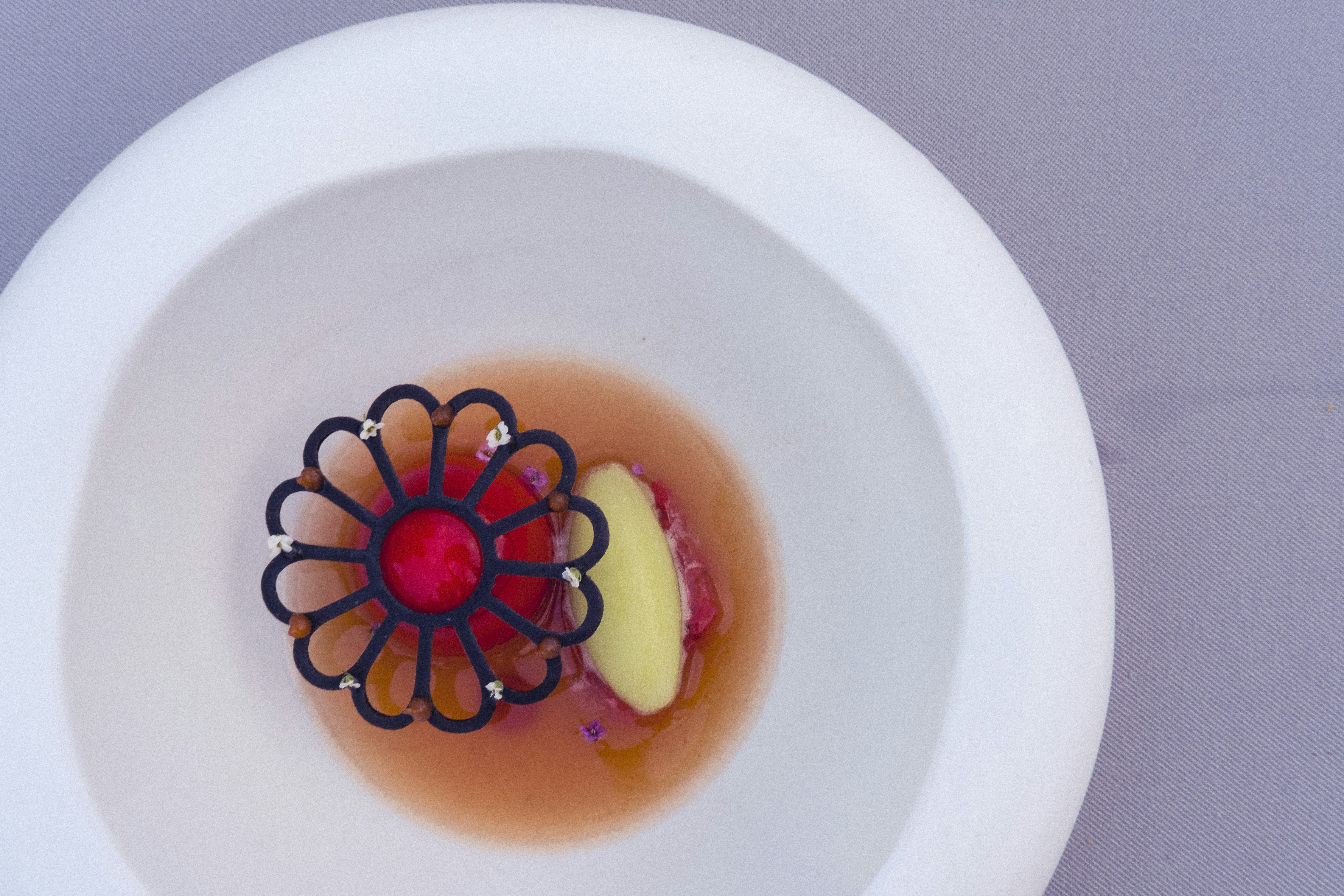 Artistically plated gourmet dish