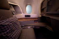 A view of the inside of an airplane