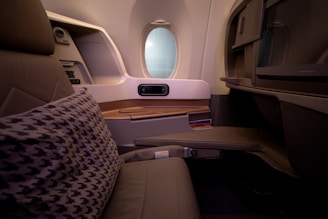 A view of the inside of an airplane