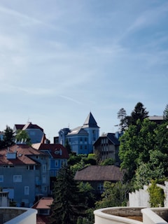 A view of a city from a rooftop