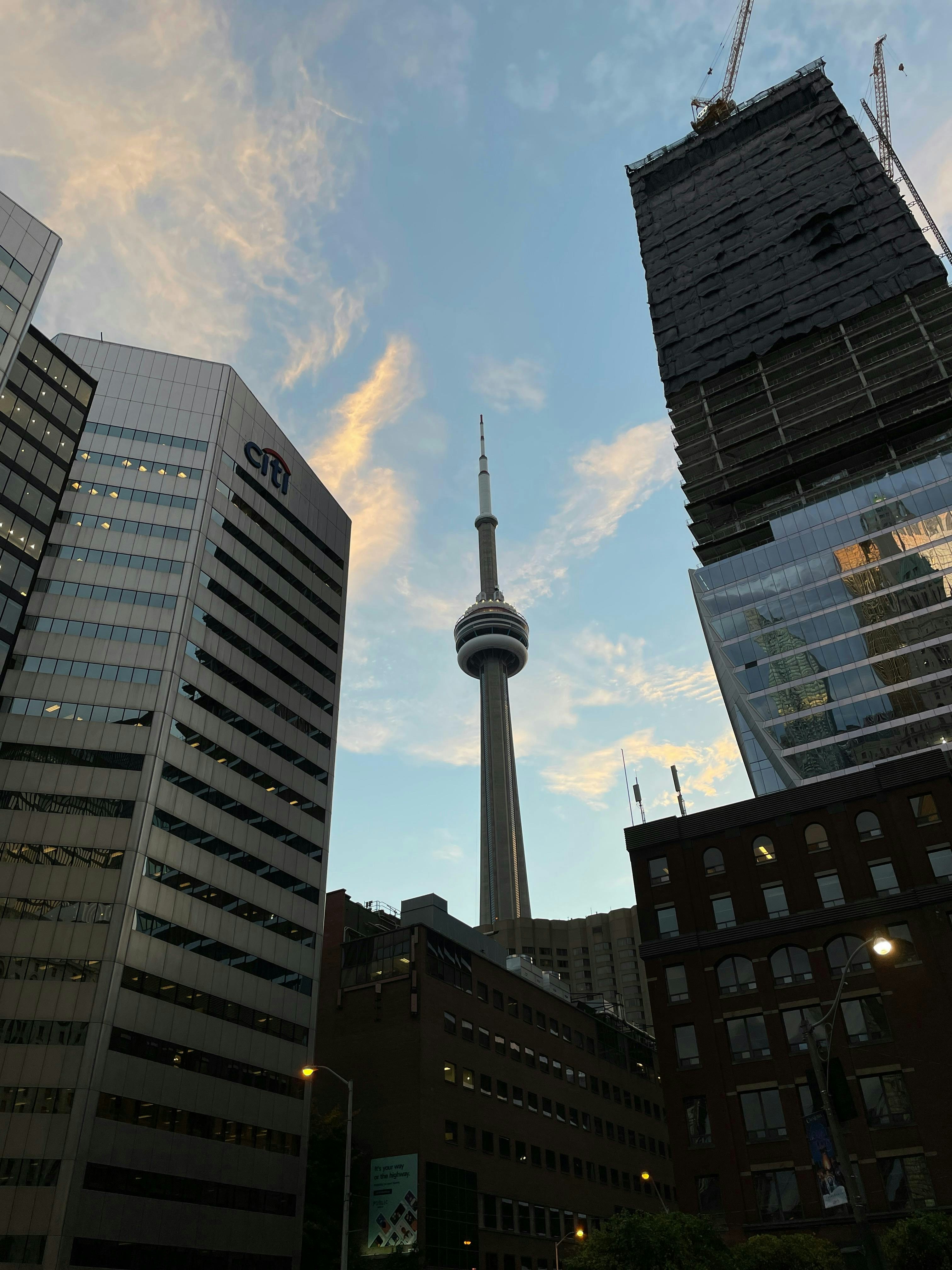 A view of the cn tower in toronto, canada