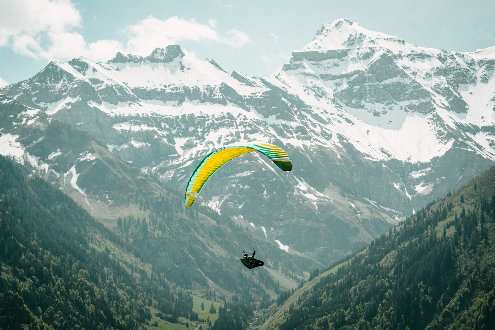 Paragliding over the Alps