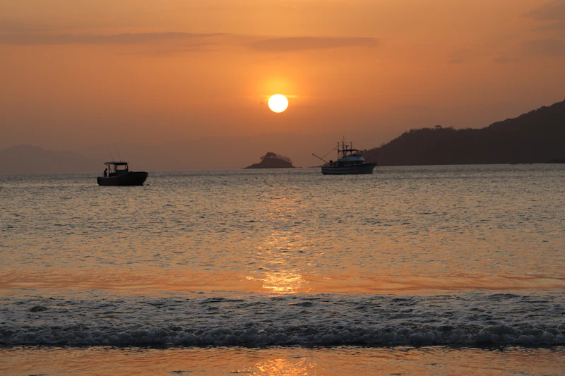 Sunset over Playa Venao bay