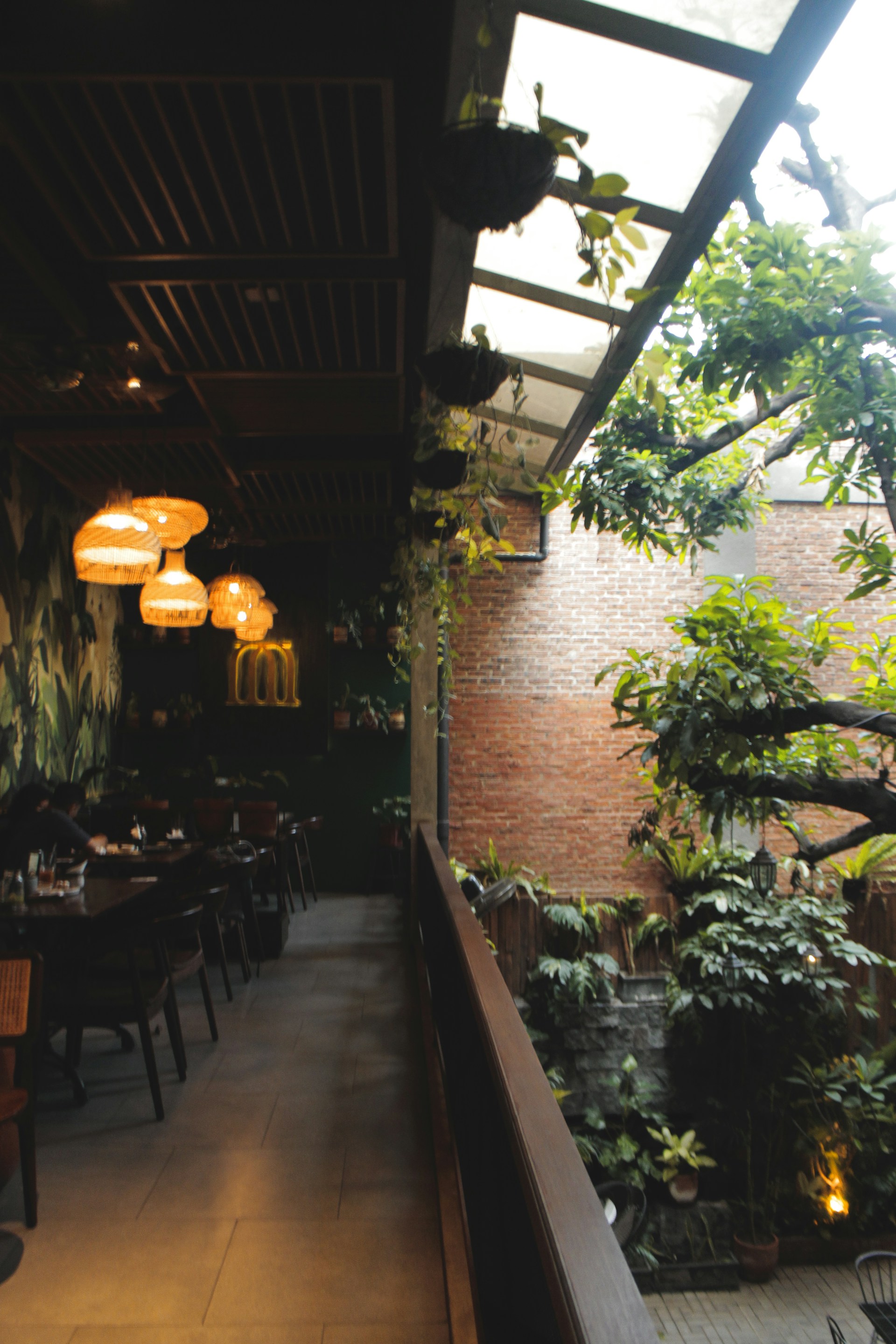 A restaurant with lots of tables and chairs
