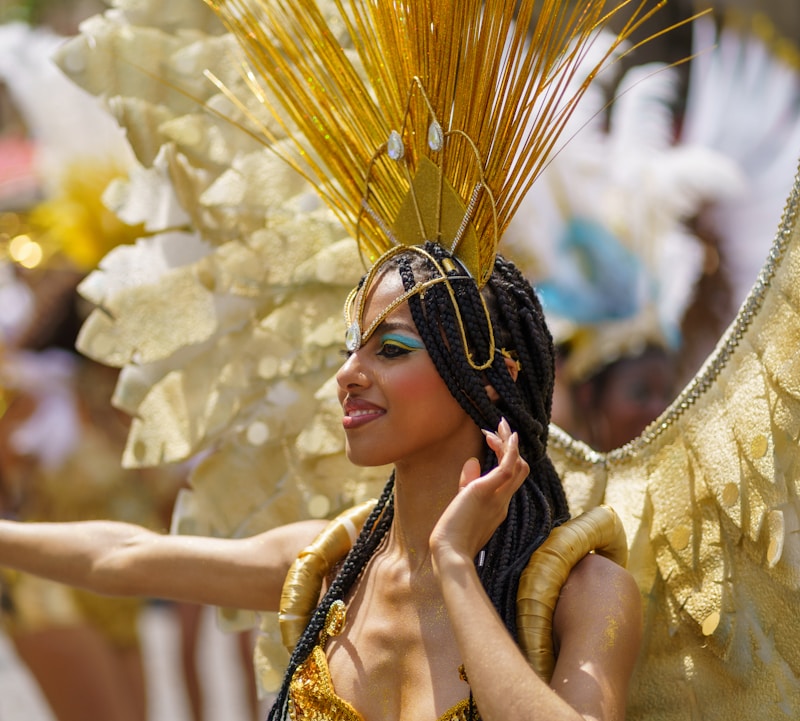 Winged costume queen in Dubai