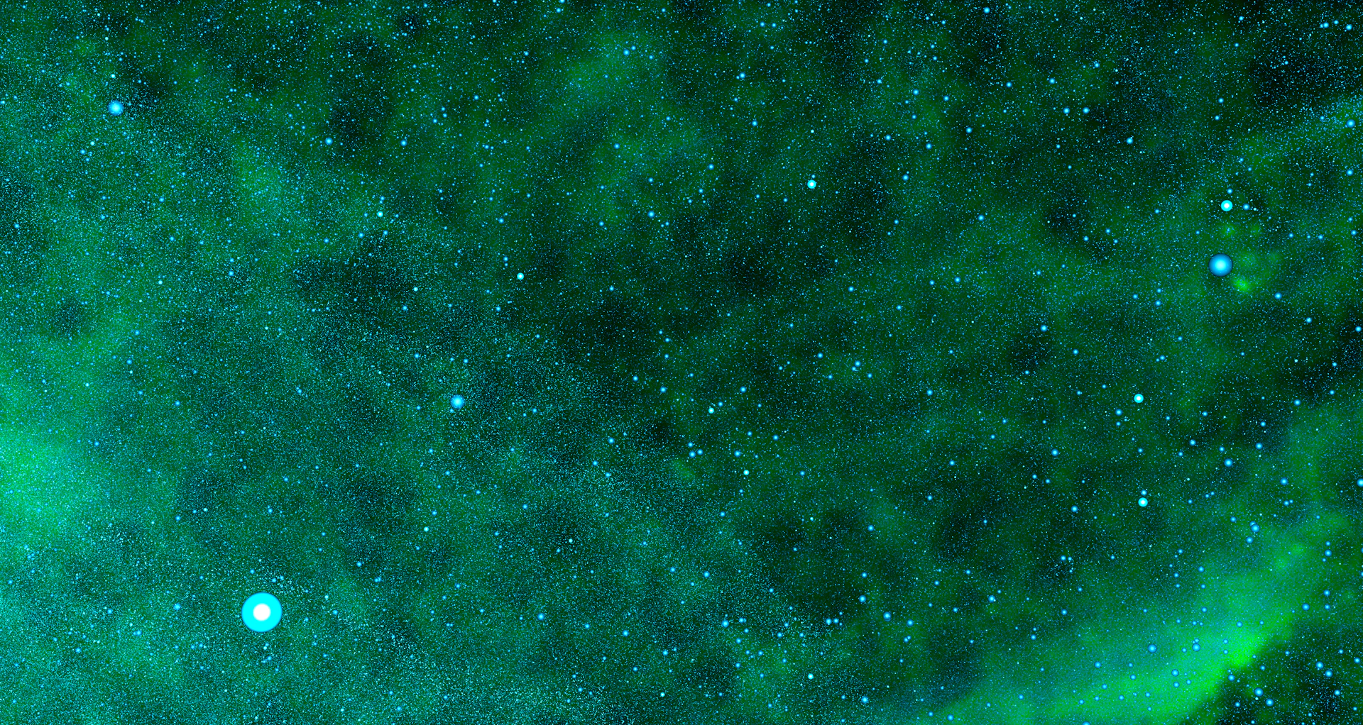 A green space filled with lots of stars