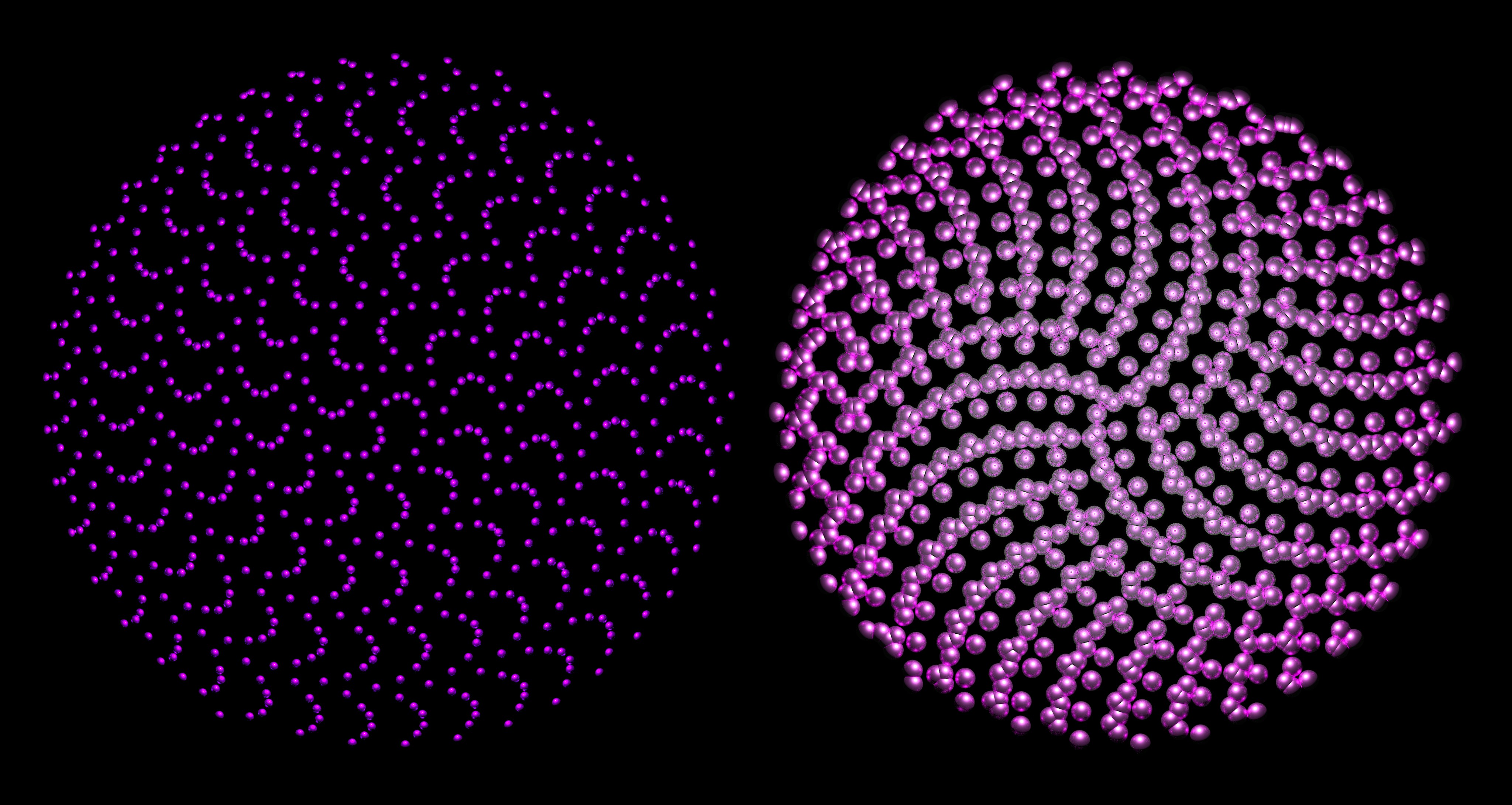 Uno sfondo nero con tre cerchi di colore diverso