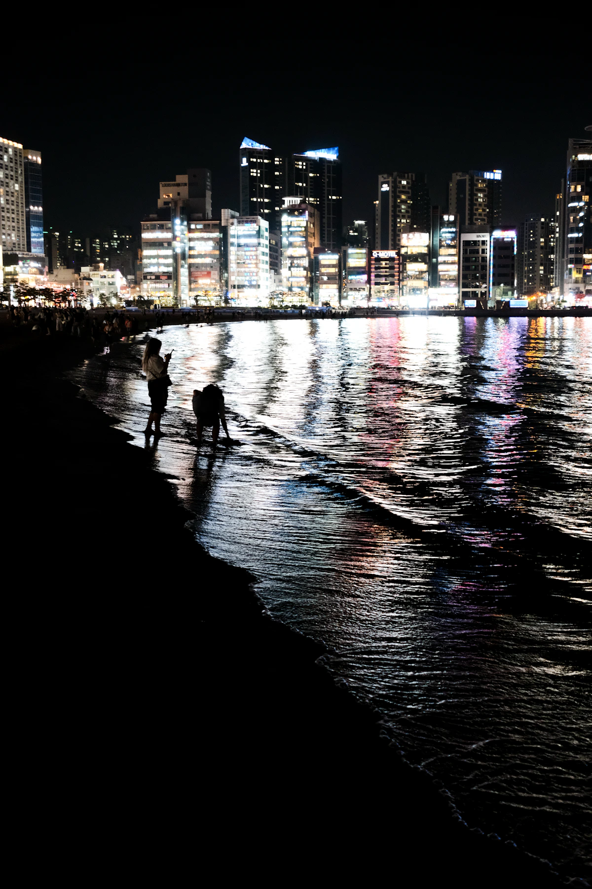 Gwangalli Beach and Gwangan Bridge at night Busan