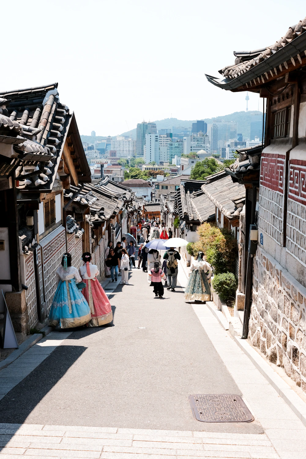Traditional Hanok neighbourhood in Seoul South Korea
