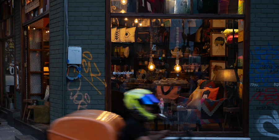 Street view of shopfronts on the Ulhasnagar wholesale lane