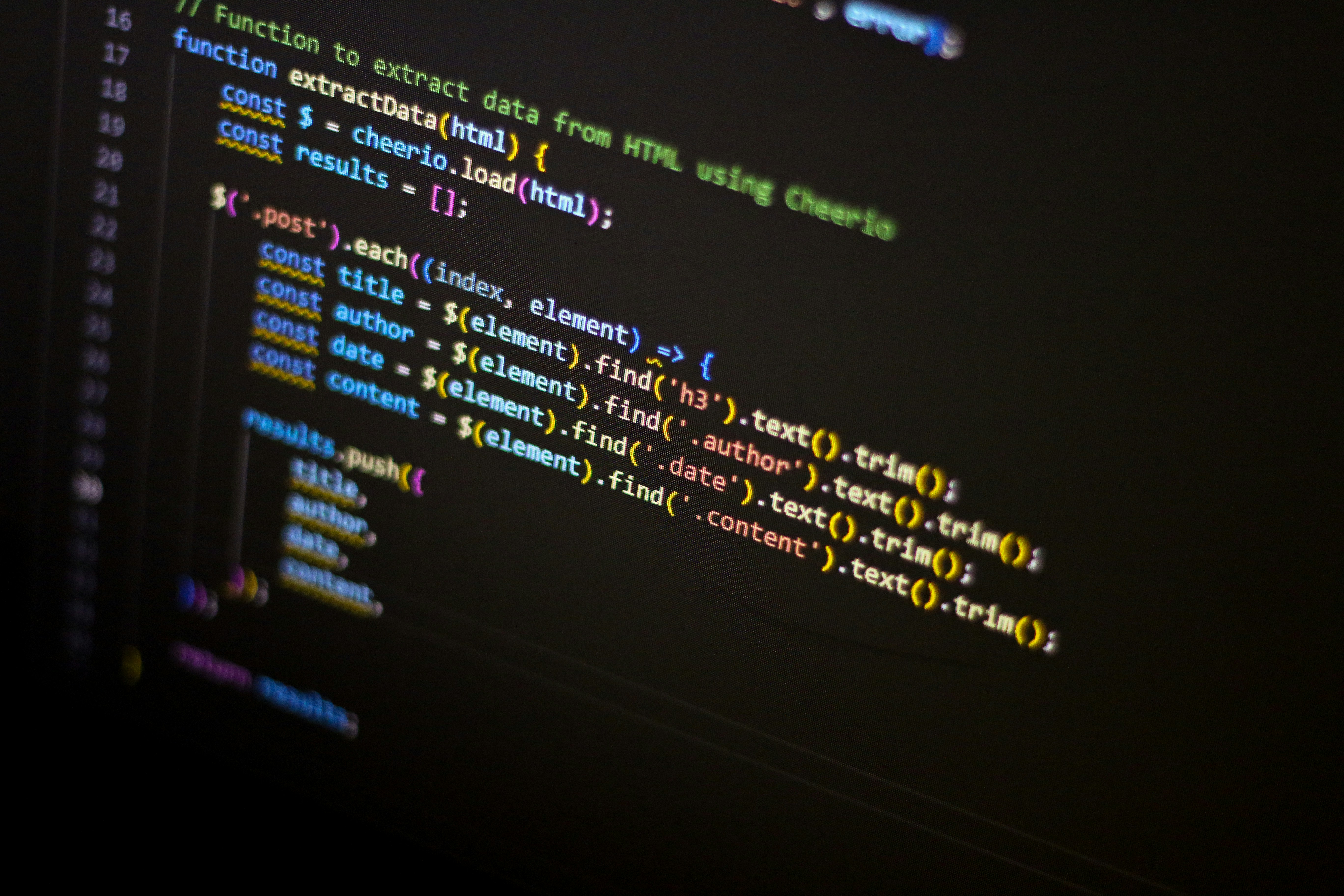 A developer looking at code on a screen
