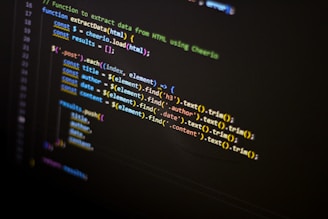 A computer screen with a bunch of lines on it