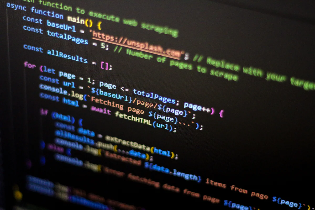 Custom business software shown on a computer screen