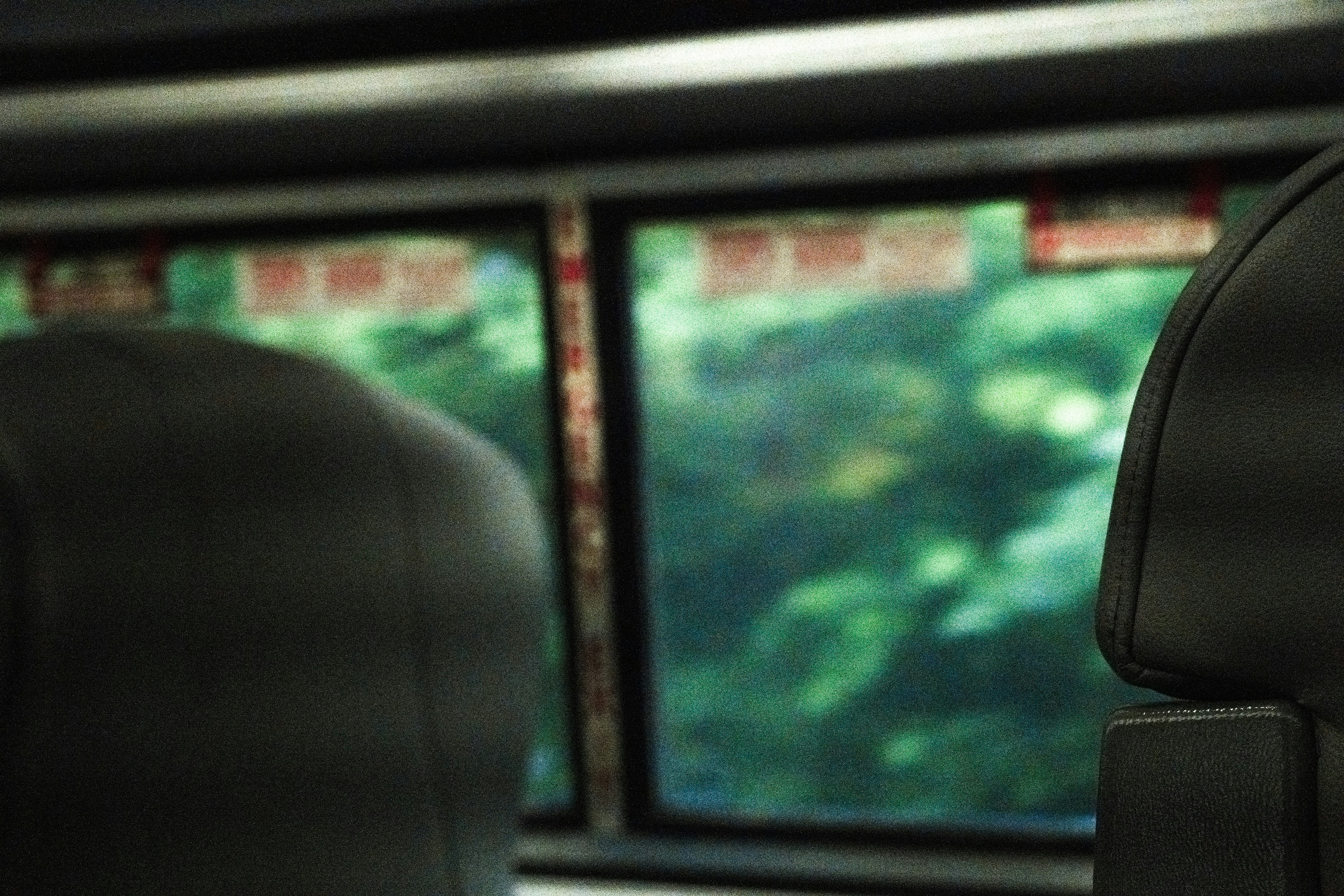 A close up of a seat on a train