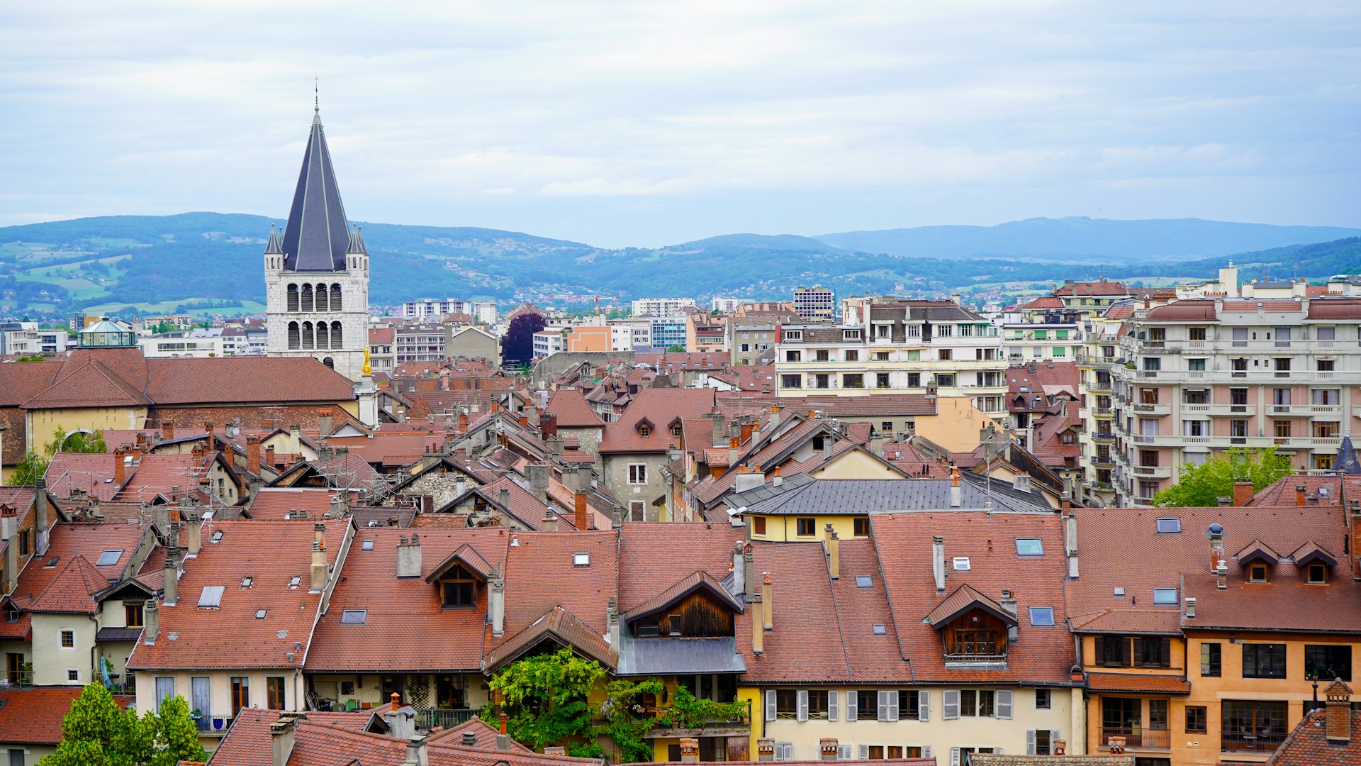 A view of a city from a high point of view