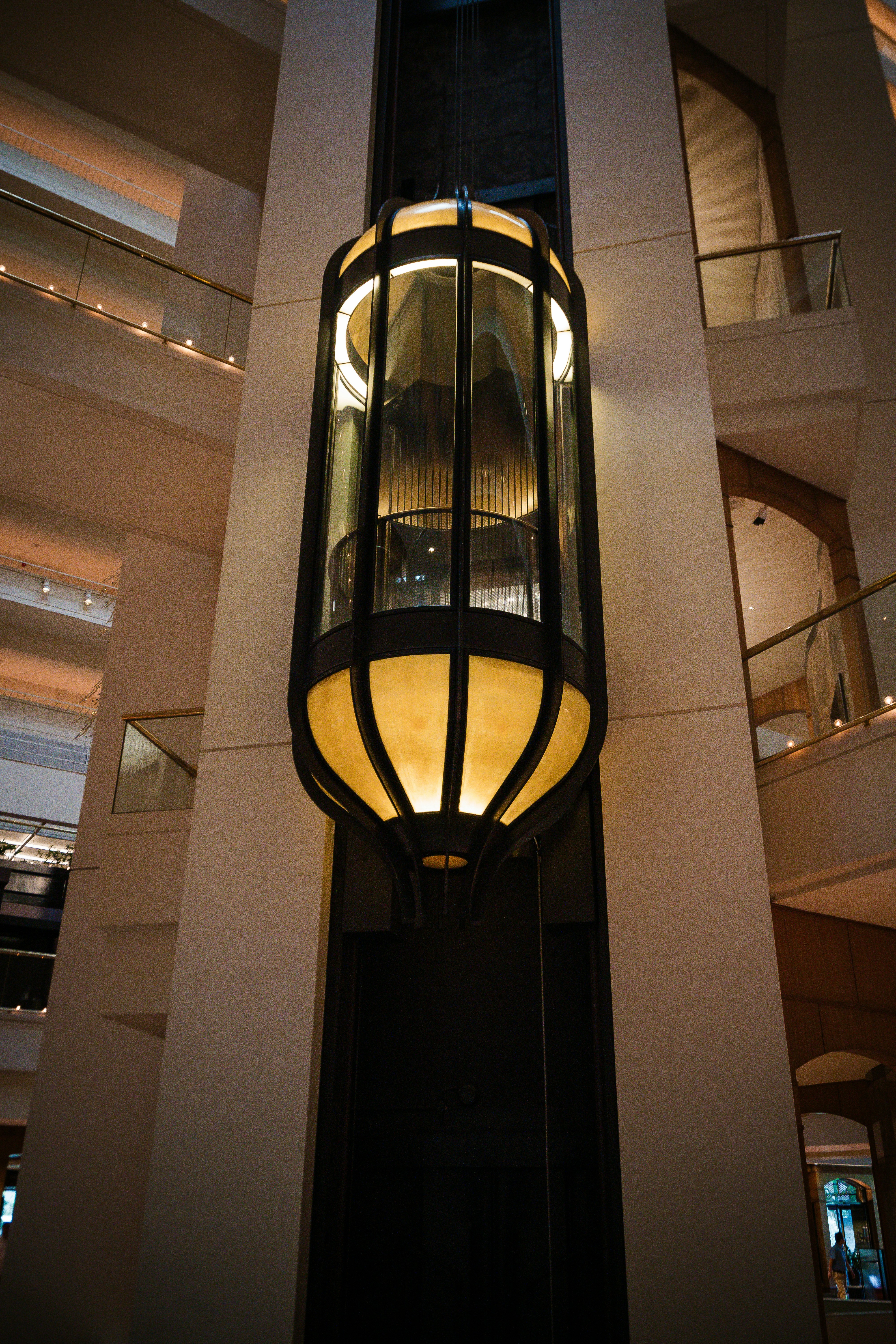 Elevator at the Conrad Singapore Orchard hotel.
