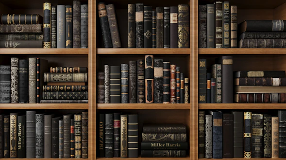 A book shelf filled with lots of books