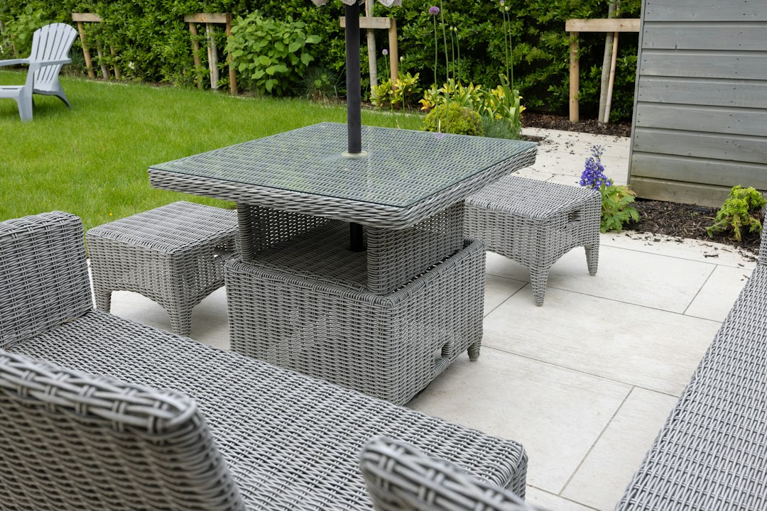 rattan garden dining set