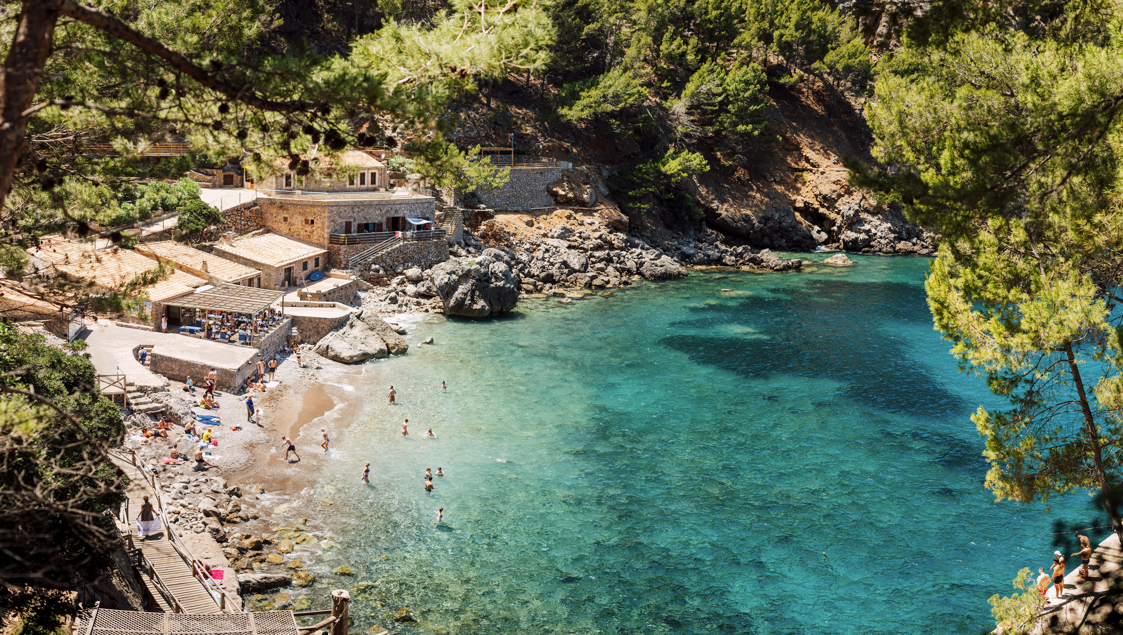 The turquoise cove at Sa Calobra in Mallorca