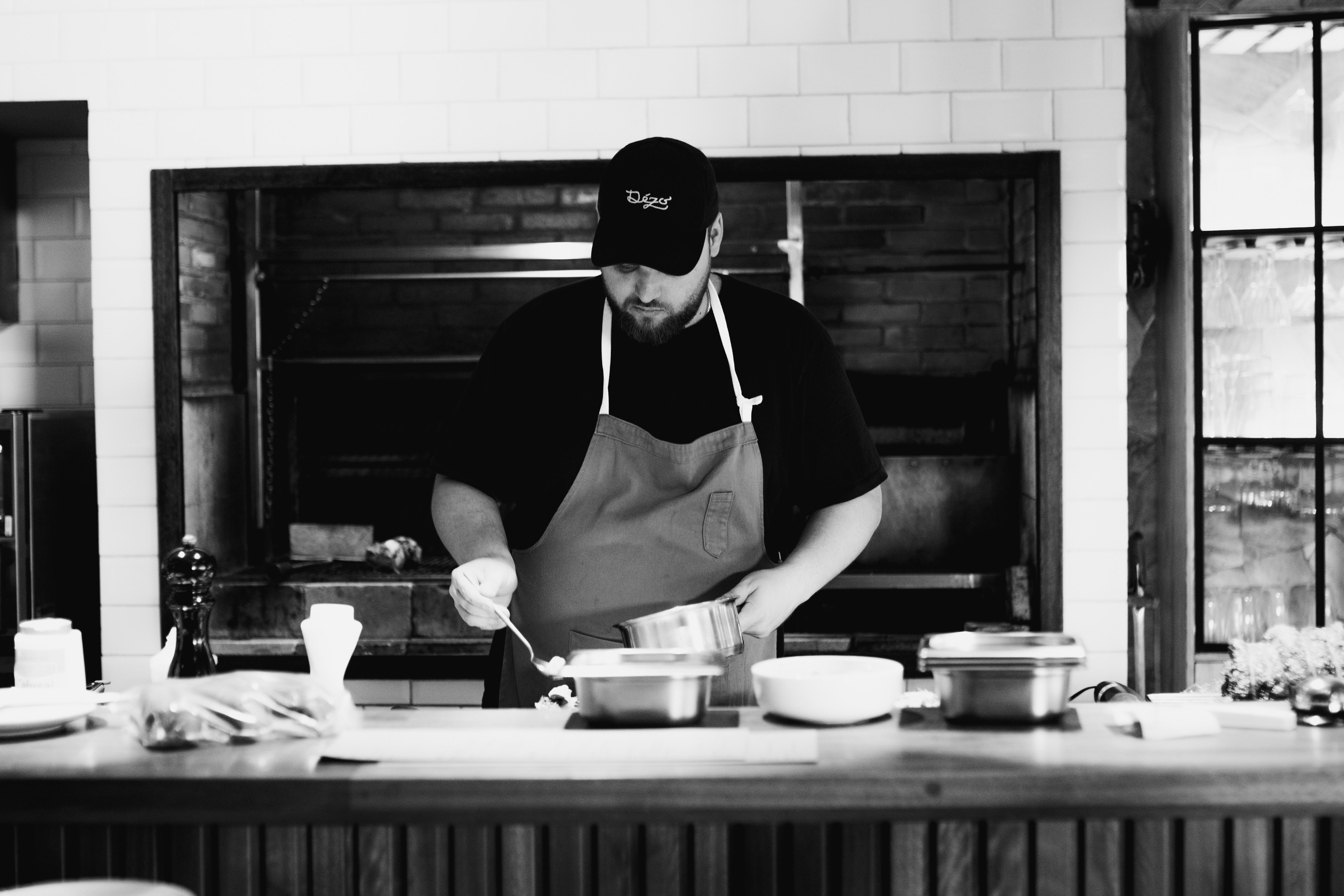 Chef cooking in kitchen