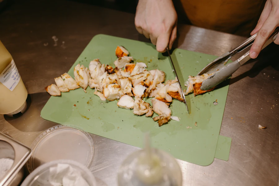 Cooking — prep work at Obrigado