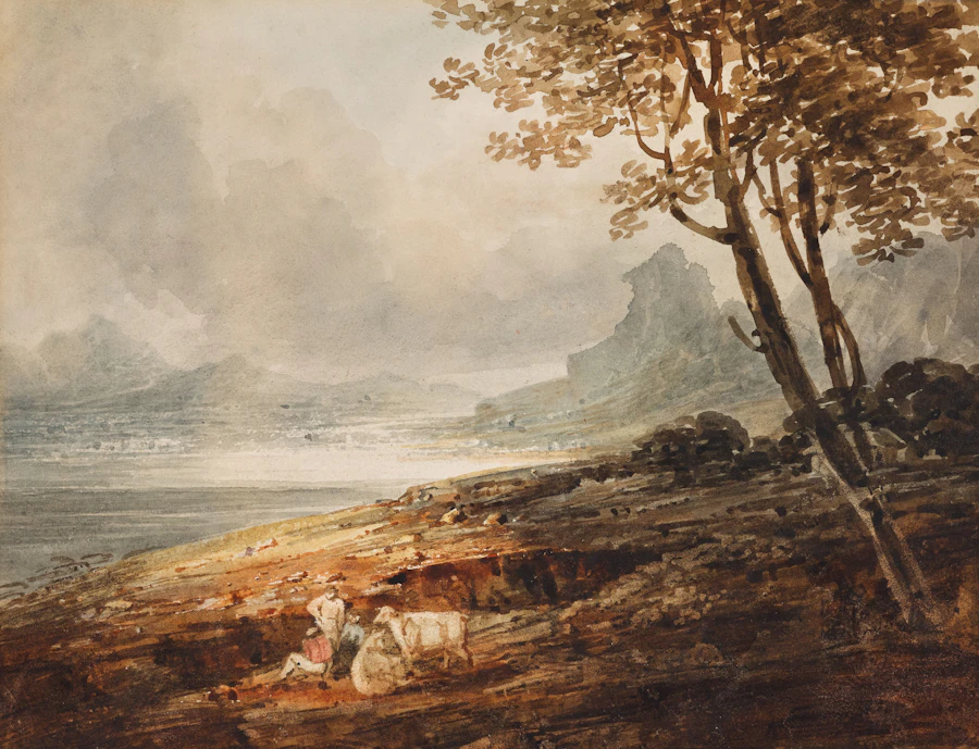 Indian Landscape, watercolour by George Chinnery