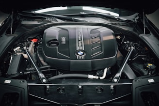 The engine of a car is shown in this image