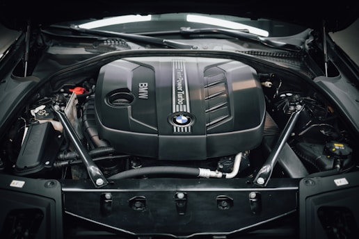 The engine of a car is shown in this image