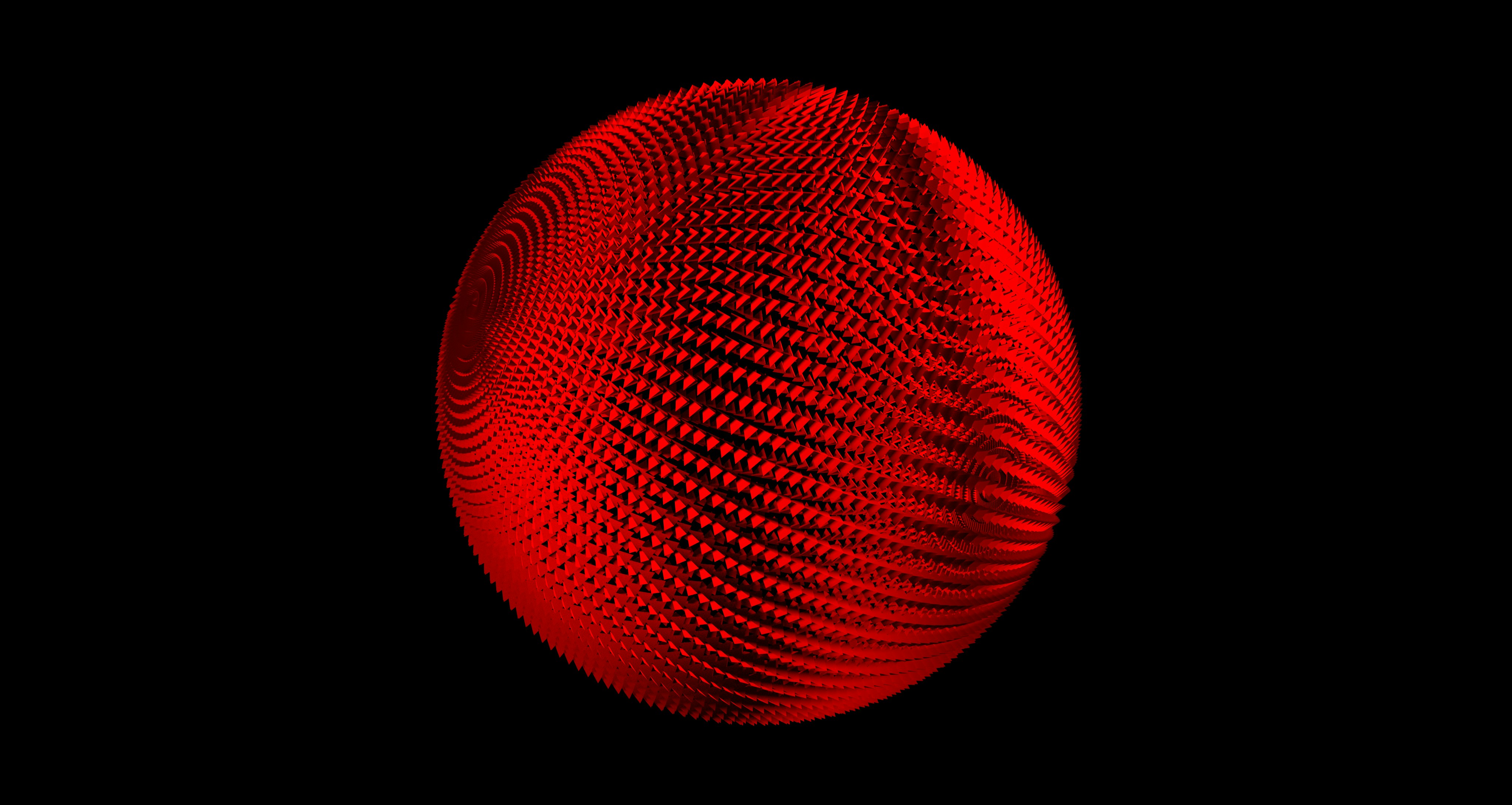 A classic red and white striped ball.