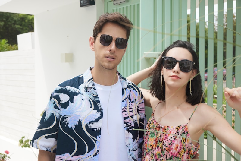 Stylish boatside couple