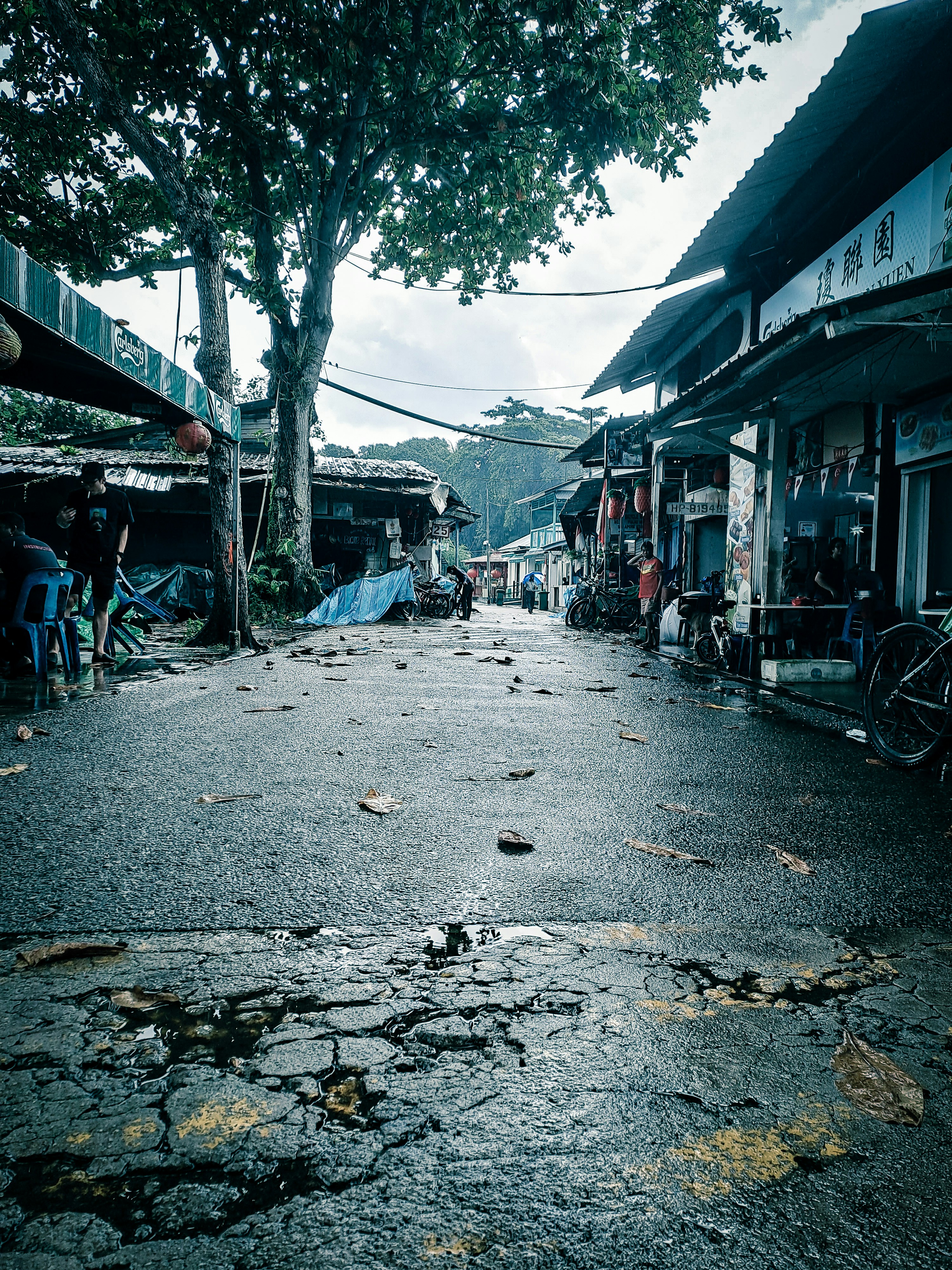 A street that has a bunch of buildings on it