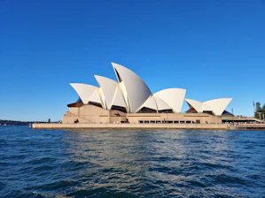 A view of the sydney opera house from the water