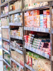 A grocery store filled with lots of food