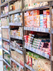 A grocery store filled with lots of food