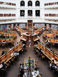 A large library filled with lots of books