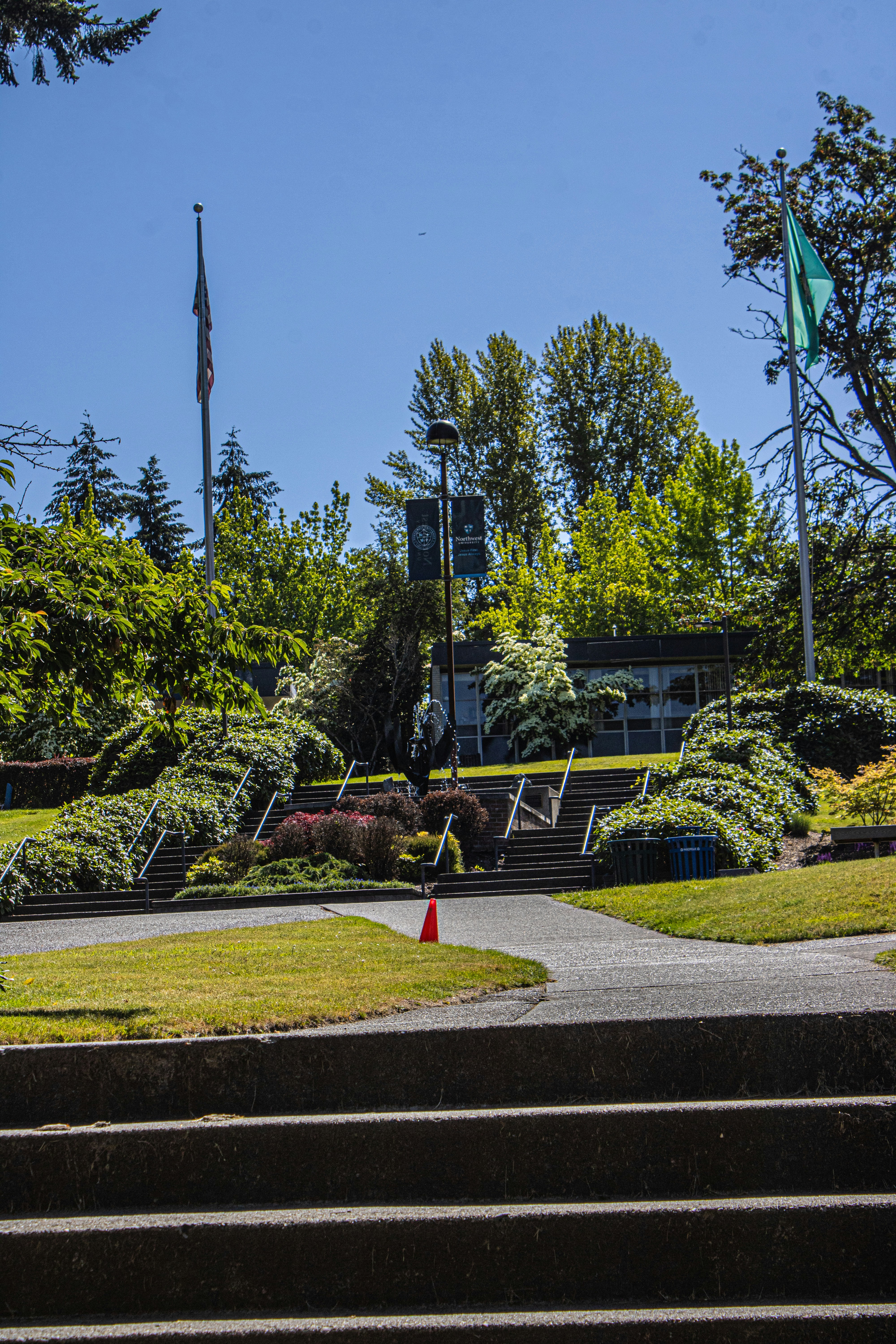 A man riding a skateboard down a set of stairs