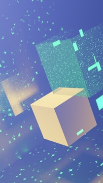 A box is flying through the air