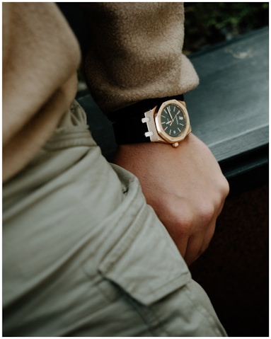 A person with a watch on their wrist Audemar Piguet