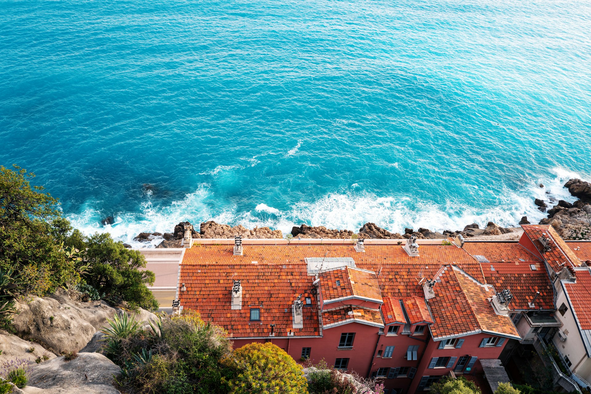 Vue mer turquoise Côte d'Azur