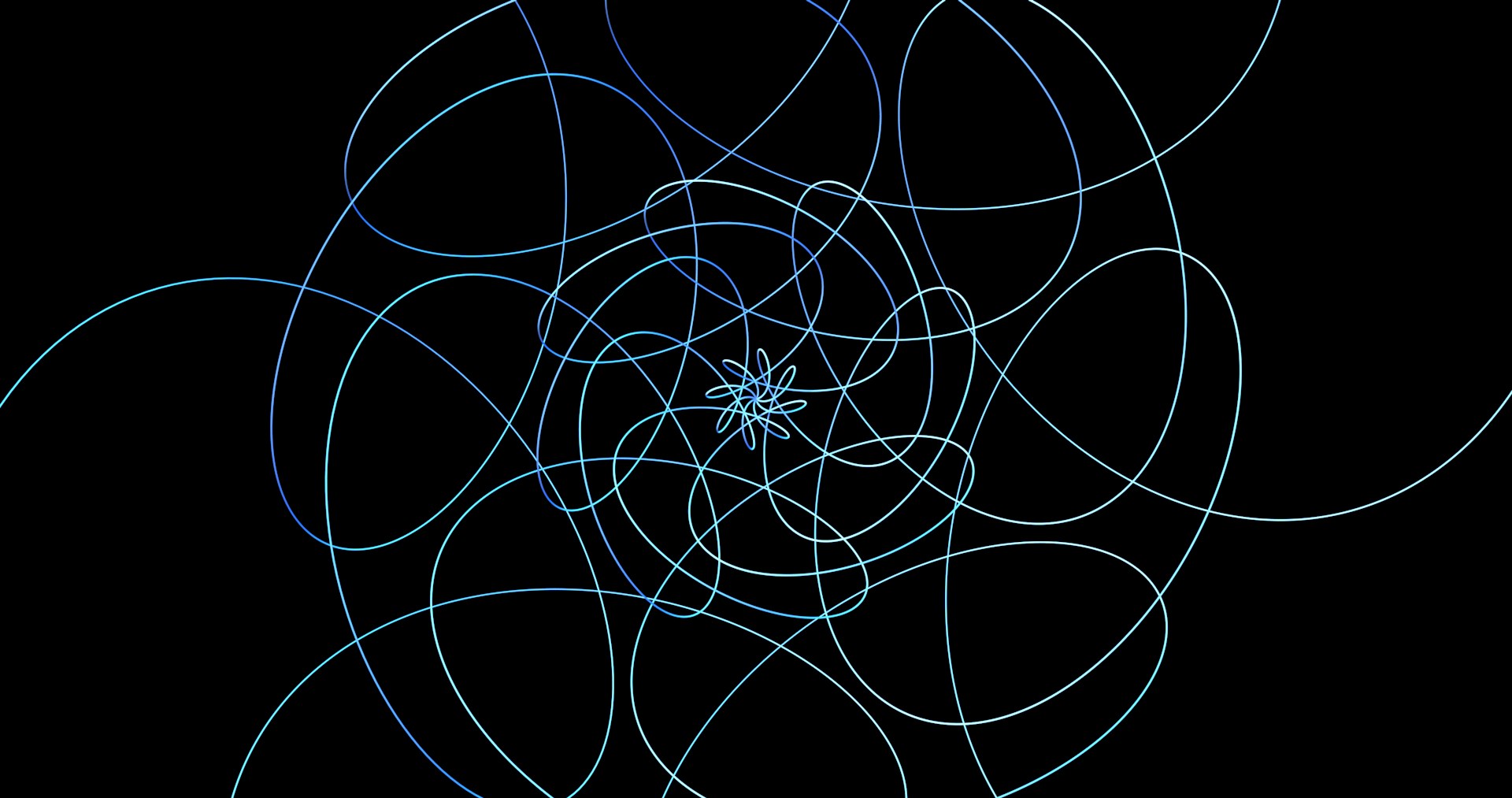 A black background with a blue and white pattern