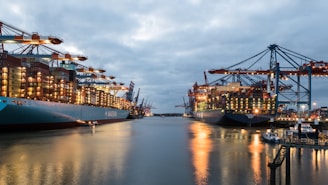 A harbor filled with lots of large ships