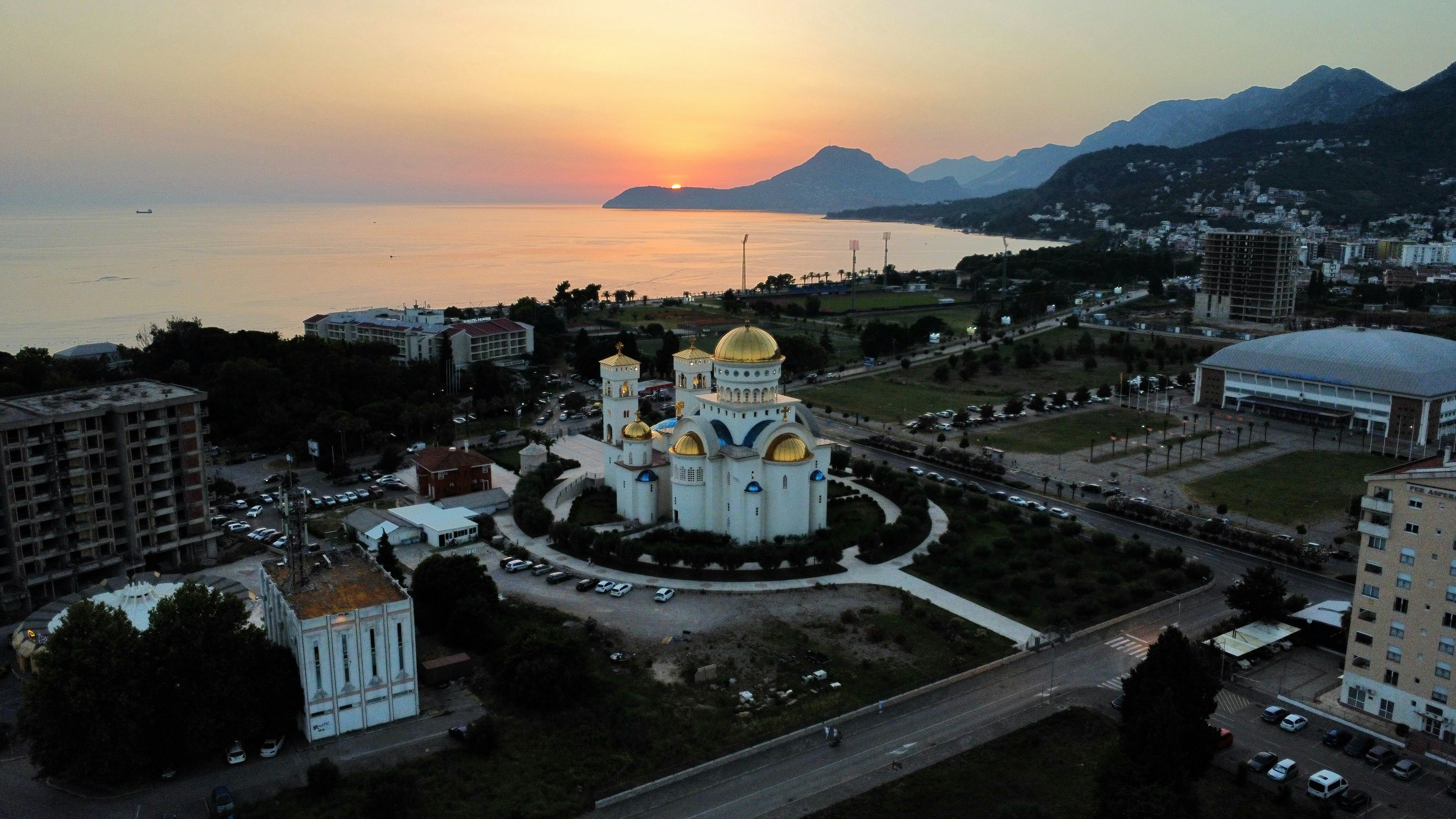 도시와 수역의 조감도