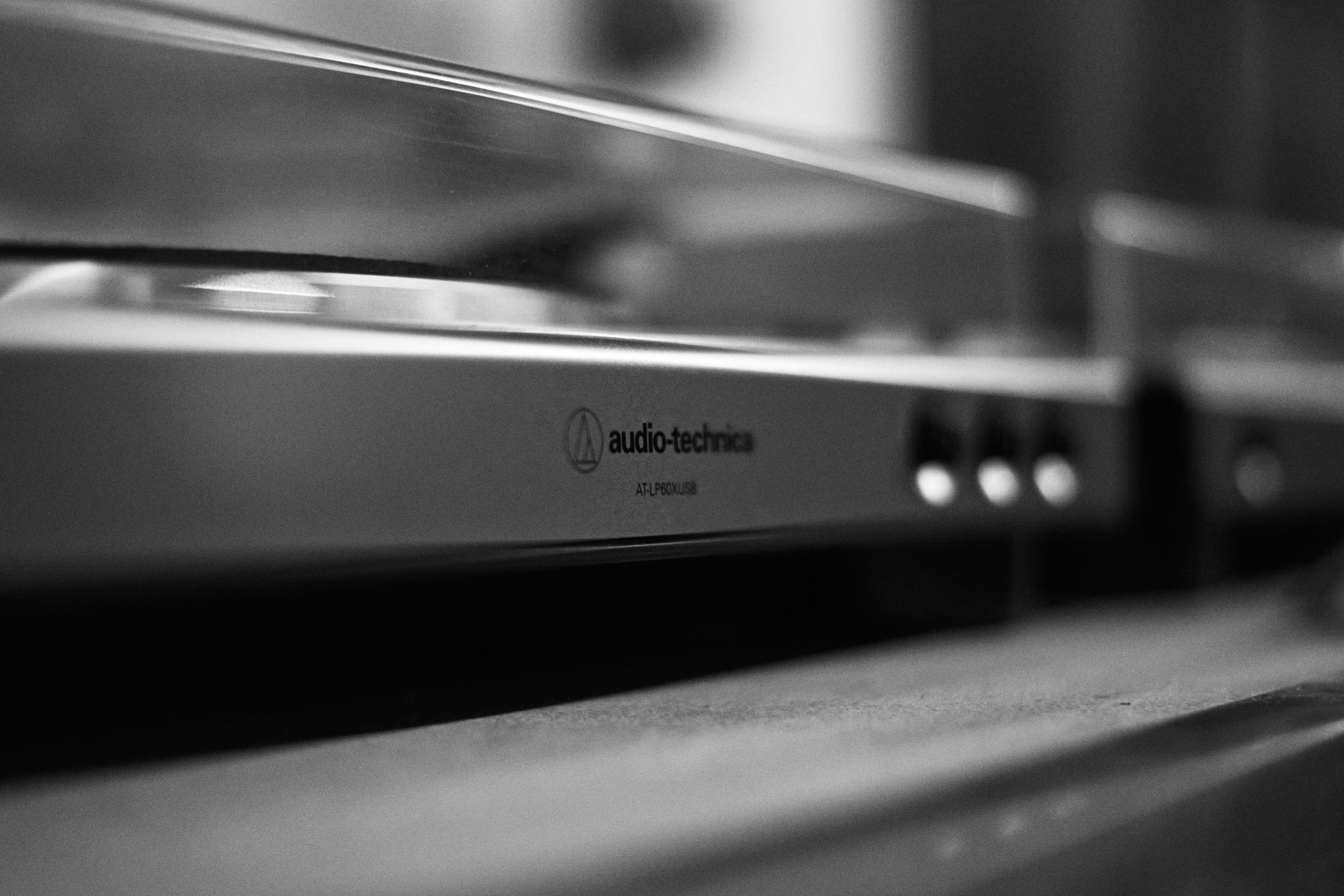 A black and white photo of a microwave