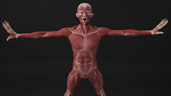 A man with his arms out and hands out