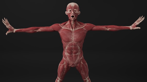 A man with his arms out and hands out