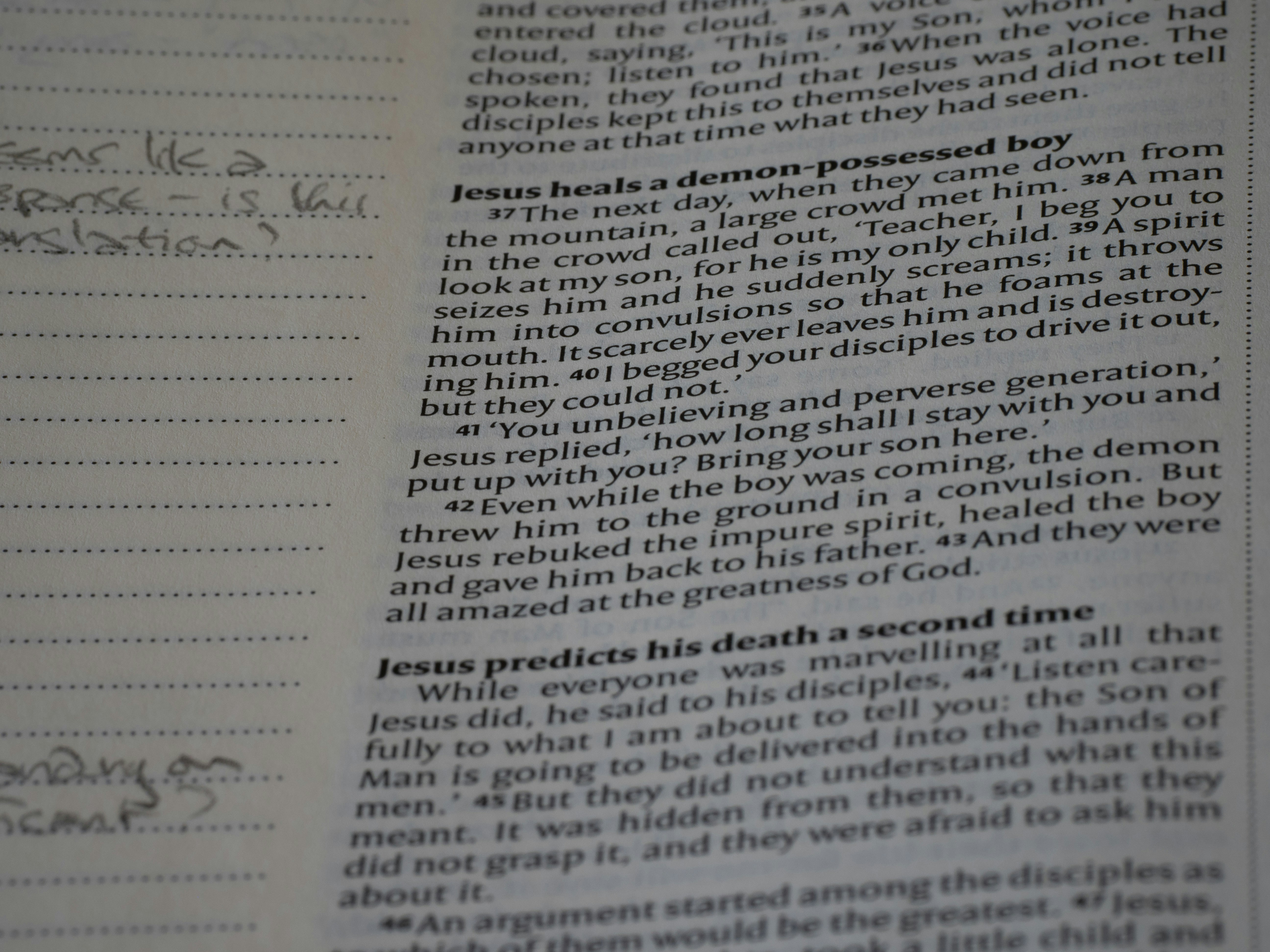 A close up of a book with writing on it (Photo by Brett Jordan on Unsplash)